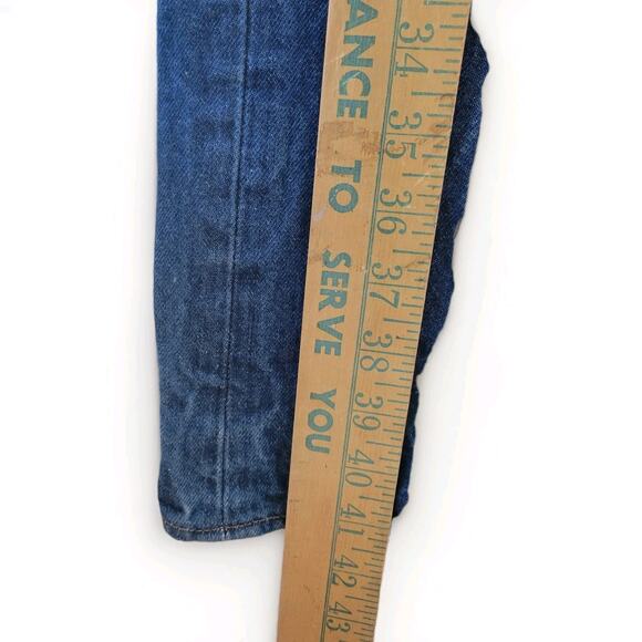 Levi's 501 Jeans Dark Blue Wash Men's Size 36/34 Straight Leg Cotton Button-Up - Picture 6 of 8